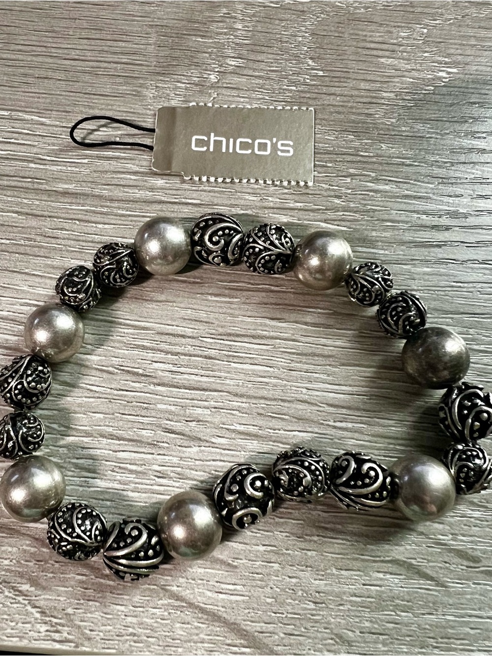 Chico Silver-Tone Beaded Bracelet